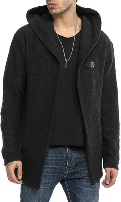 Produktbild von Red Bridge Herren Strickjacke Cardigan Hoodie Sweat-Jacke Long Cut