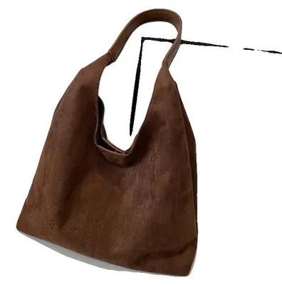 Produktbild von Schultertasche, Kunstwildledermaterial, Lässiges Tote-Design, Kaffee