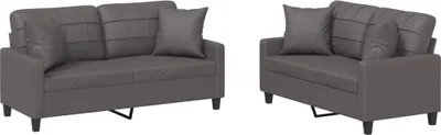 Produktbild von VidaXL 3201370, Grau, Schaum, Kunstleder, Metall, Polywood, Textil, 158 cm, 77 cm, 80 cm