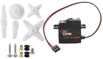 Produktbild von S0017P 17g Kunststoffgetriebe Digitalservo Passend für 1/18 RC Hochgeschwindigkeitsauto-Flugzeugroboter