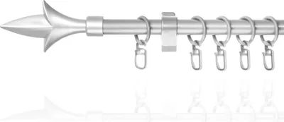 Produktbild von Gardinenstange Lilie, 16 mm, ausziehbar 130 - 240 cm Silber