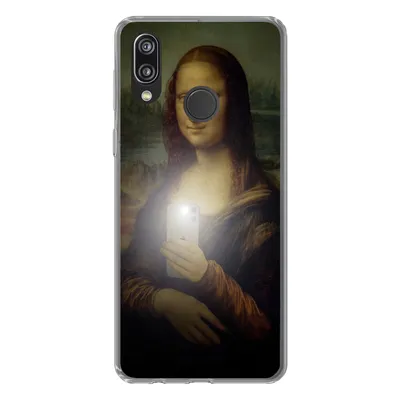 Produktbild von MuchoWow® Handyhülle Schutzhülle Hülle für Huawei P20 Lite (2020) Mona Lisa - Da Vinci - Telefon Silikon Softcase Handy Hülle - Kartenhalter