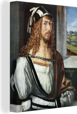 Obrázek produktu pro OneMillionCanvasses® - Obraz na plátně - Autoportrét - Malba, Albrecht Dürer, nástěnný obraz, nástěnné dekorace obrazy obývací pokoj, 90x120cm