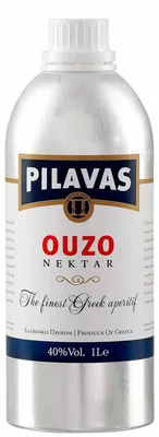 Produktbild von Ouzo Nektar Pilavas in Aluflasche 40% 1,0l