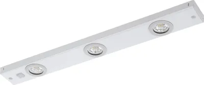 Produktbild von EGLO LED Unterbauleuchte Kob , 3 flammige Unterschrankleuchte Küche aus Metall in Weiß, Küchenlampe mit Wippschalter, Küchenleuchte warmweiß