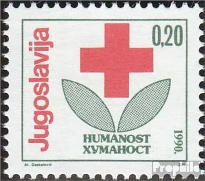 Produktbild von Briefmarken Jugoslawien 1990 Mi Z178C gezähnt 13 1/4 postfrisch Rotes Kreuz