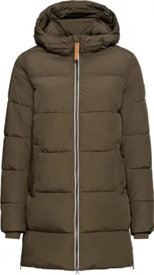 Productafbeelding van camel active Dames gewatteerde jas met capuchon, donkergroen, maat 36 EU