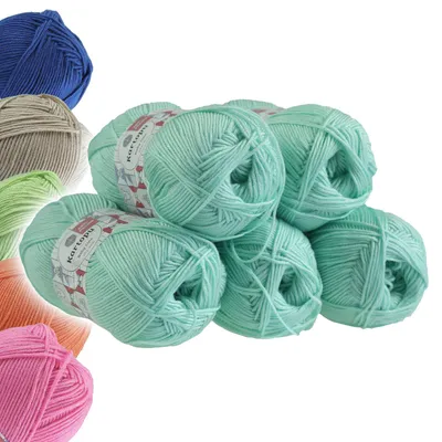 5x100g Strickgarn Kartopu BABY ONE minttürkis