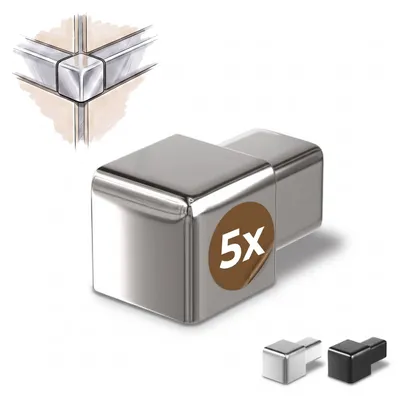 Produktbild von Dalsys 5x Endstück Quadratprofil 12,5mm Edelstahl poliert