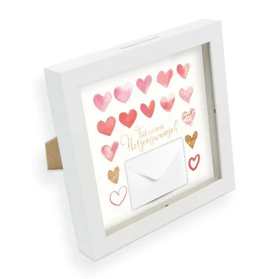 Produktbild von itenga Bilderrahmen Geldgeschenk Herzenswunsch Creme Rosa (Motiv 28) - Einleger, Umschlag
