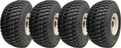 Obrázok produktu pre kolesá na kosačku na trávu 15x6.00-6 Pneumatiky na ráfikoch 25 mm ložiská (sada 4)