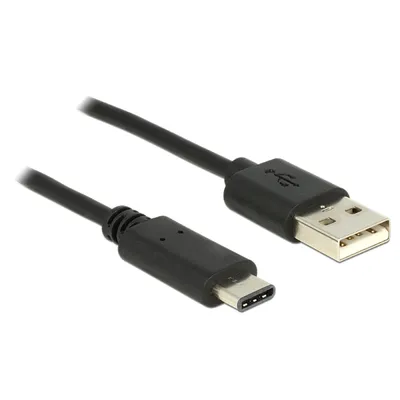 Produktbild von Delock - USB-Kabel - 24 pin USB-C (M) zu USB (M) - USB 2.0 - 1 m - Schwarz
