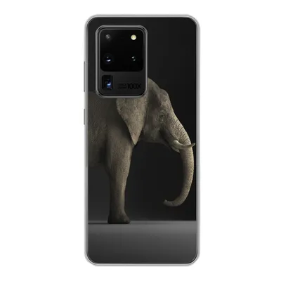 Produktbild von MuchoWow® Handyhülle Schutzhülle Hülle für Samsung Galaxy S20 Ultra Elefant - Tiere - Licht Silikon Softcase Handy Hülle - Karteninhaber