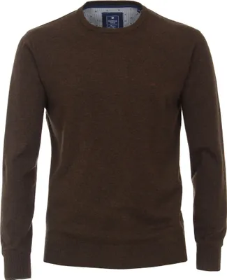 Produktbild von REDMOND Casual Herren Pullover Langarm Rundhals Dunkelbraun XL