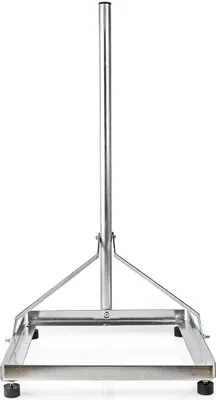 Image de Nedis Satellite Balcon Support - Longueur du mât : 1.00 m - Taille maximale de la parabole : 90.0 cm - Taille de la plaque de base : 1 x 50 x 50 cm - Acier - Argent