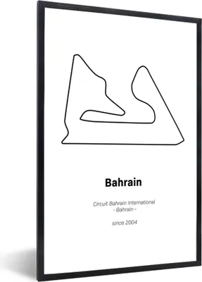 Produktbild von MuchoWow® Gerahmtes Poster Bahrain - Rennstrecke - F1 60x90 cm - Poster mit Schwarzem Bilderrahmen Wandposter Rahmen Foto Bilder - Kunst
