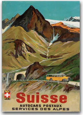 Produktbild von Poster - Canvas - Leinwand - 59,4 cm x 84,1 cm - Fotoposter - Leinwandkunst - Schweizer Alpen
