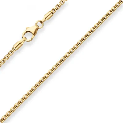 Produktbild von 2mm Veneziakette rund Goldkette Collier Halskette aus 333 Gold Gelbgold 45cm