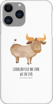 Produktbild von Mr. & Mrs. Panda Iphone 11 Pro Handyhülle Sternzeichen Stier - Weiß - Geschenk, Geburtstag April, Mai, Handy Case, Premium Kunststoff, Ochse, Rind