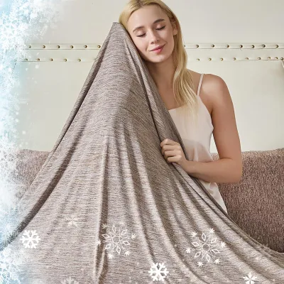 Kühlende Decke 243x304 cm, Arc-Chill-Faser, Q-Max >0,45, braun