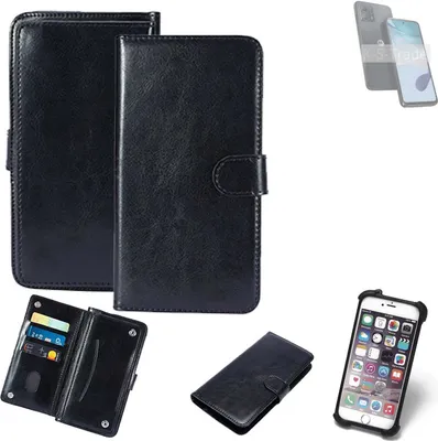 Produktbild von K-S-Trade 360° Hülle kompatibel mit Motorola Moto G53 5G schwarz Kunstleder Case BookCase WalletCase Kunstlederederhülle Handyhülle, Rundumschutz