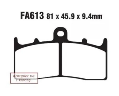 Zdjęcie produktu dla FA613HH EBC Goldstuff Bremsbeläge