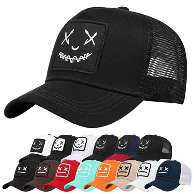 Produktbild von Baseballkappe Herren Uni Netzrückseite Schwarz Einheitsgröße Baumwolle UV-Schutz