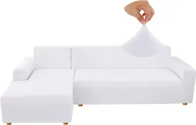 Immagine prodotto di Copridivano Jaotto in 2 pezzi, 2 posti, elastico in Spandex L, bianco