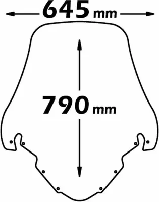 Immagine prodotto di Parabrezza alto ISOTTA 790x645mm per YAMAHA t-max