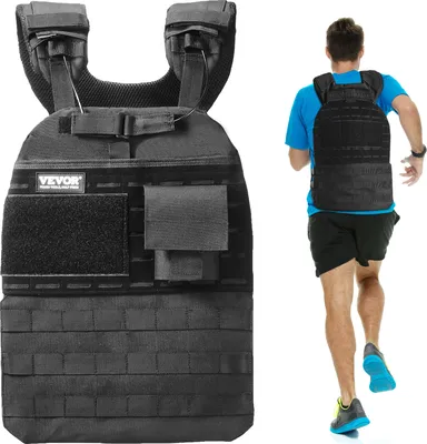 Produktbild von VEVOR Gewichtsweste 40 lbs verstellbare Gewichtsjacke Herren Damen Trainingsausrüstung für Kraft- und Ausdauertraining Laufen Gewichtsverlust Schwarz