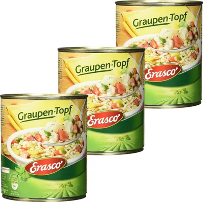 Produktbild von Erasco hrnec s perlovým ječmenem se spoustou perlového ječmene a čerstvou zeleninou 800g 3-pack