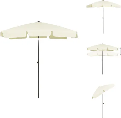 Produktbild von vidaXL Strandschirm Sandgelb 180x120 cm - Sonnenschirme & Sonnenschutze