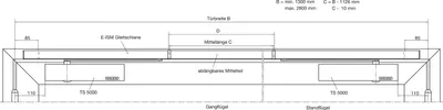 Produktbild von Türschließer TS 5000 E-ISM | Größe EN 2-6 , 2 Flügel | mit Gleitschiene, silber