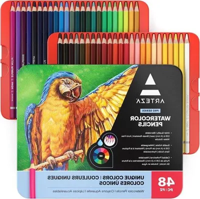 Produktbild von 48er Aquarellstifte Set für Erwachsene und Kinder, Malen, Mischen, Lagentechnik