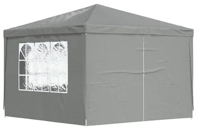 Produktbild von vidaXL Party-Zelt 300 x 300 x 255 cm Hellgrau PE und Stahl