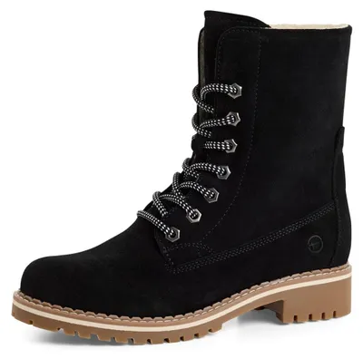 Productafbeelding van Tamaris dames veterschoen met warme voering, zwart, maat 36