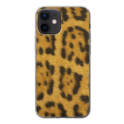 Produktbild von MuchoWow® Handyhülle Schutzhülle Hülle für iPhone 12 Leopardenfell Silikon Softcase Handy Hülle - Schutzhülle