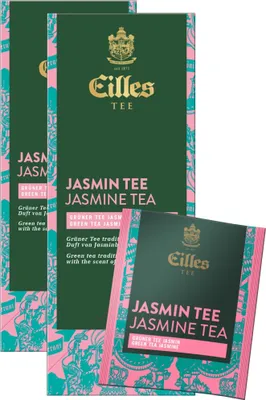 Produktbild von EILLES TEE Teebeutel Jasmin Tee, Sparpack mit 2x25er Box