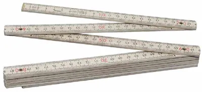Image de Mètre pliant en bois 2 m, blanc