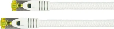 Image de Câble de raccordement Cat7, 1 m, S/FTP, blanc, protection des broches, sans halogène