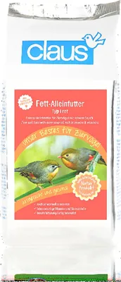 Produktbild von Claus Fett-Alleinfutter Typ I - rot - Alleinfuttermittel (rot) für Finken, Meisen und andere Insekten- und Beerenfresser 500g