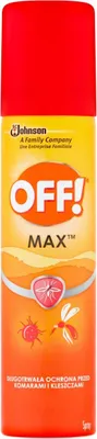 Obrázok produktu pre Sprej proti komárom a kliešťom off! Max na pokožku a oblečenie 100 ml ochrana až 8 h