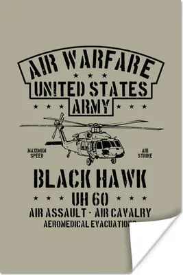 Produktbild von MuchoWow® Poster Mancave - Hubschrauber - Armee - Altmodisch 80x120 cm - Papierdruck