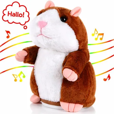 Produktbild von Sprechende Plüschtier Hamster Wiederholt Elektronische Haustiere Spielzeug für Baby Kinder wiederholt-Funktion Talking plüschhamster Geschenke Retoo