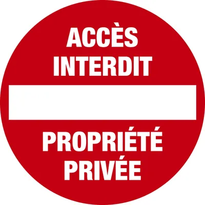 Image de Exacompta 67101E Panneau accés interdit 20 cm FR