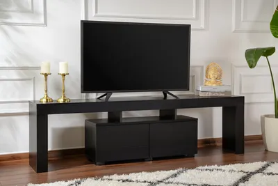 Produktbild von Skye Decor, Enclave - Wood Black, TV-Ständer, Holz Schwarz, 100 % melaminbeschichtete Spanplatte, 180 x 31,3 x 50