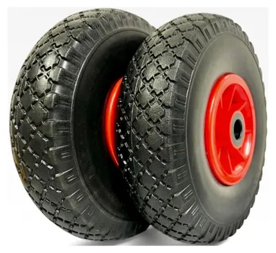 Produktbild von 2x Sackkarrenrad Pannensicher Ø 260 mm für 20 mm Ø Achse Sackkarren Bollerwagen Rad Ersatzrad Reifen Räder für Sackkarre Vollgummireifen