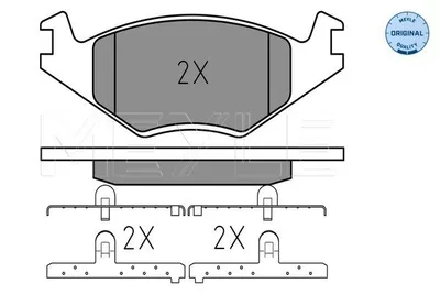Produktbild von MEYLE 025 208 8719 Bremsbeläge Vorne für VW GOLF III (1H1) GOLF II (19E, 1G1) GOLF I Cabriolet (155) PASSAT Variant (3A5, 35I) GOLF III Variant (1H5)