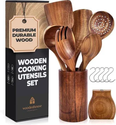 Productafbeelding van Famanu houten serviesset - 12-delig