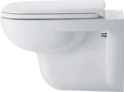 Produktbild von DURAVIT WC-Sitz D-Code Compact ohne SoftClose Scharniere Edelstahl, weiß 0067310099